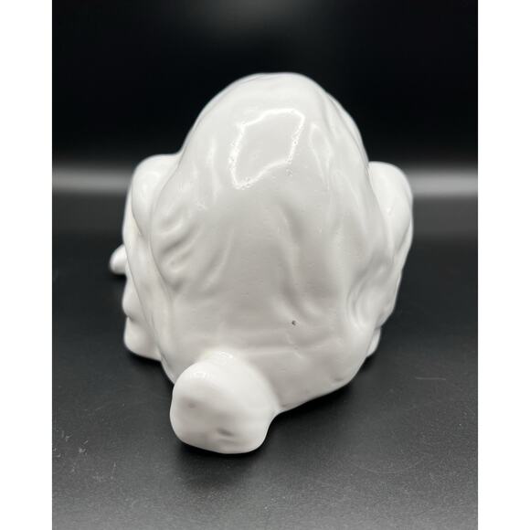 Earth Needs California Art Pottery Terracotta White Bunny Rabbit with Glass Eyes - Picture 4 of 11